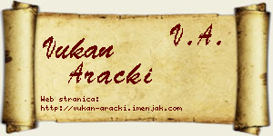 Vukan Aracki vizit kartica